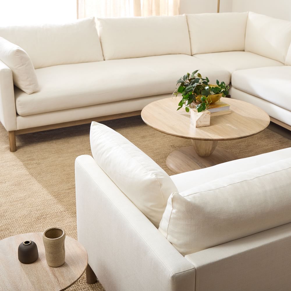 Volume round pedestal discount coffee table